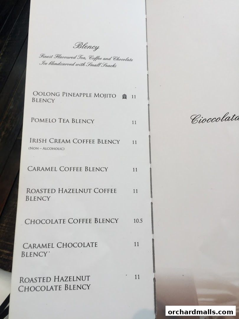 Menu page for Arteastiq  Mandarin Gallery