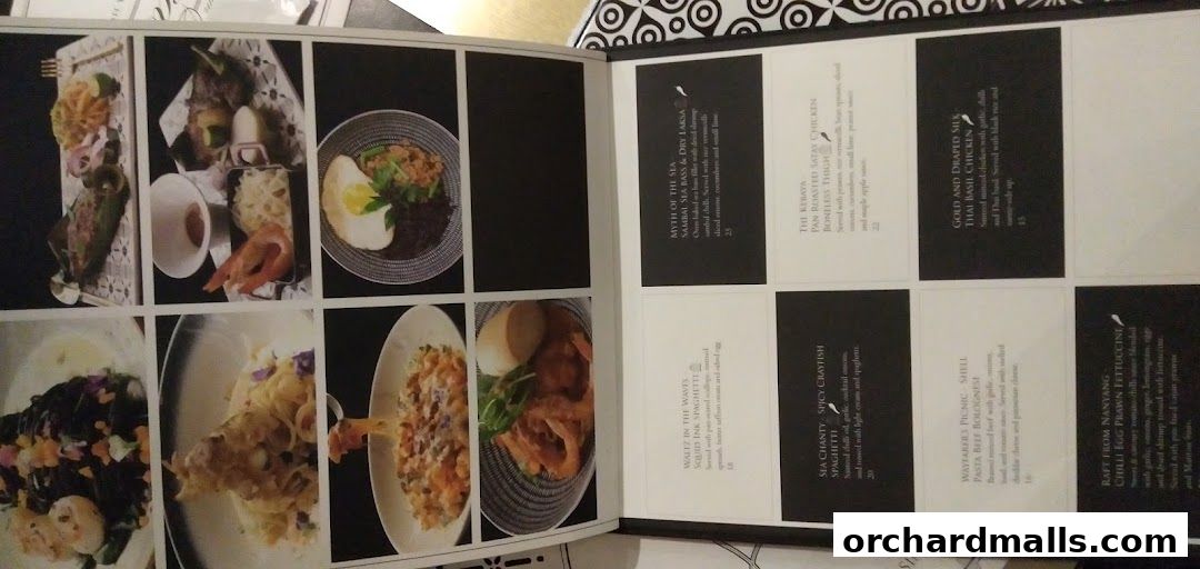 Menu page for Arteastiq  Mandarin Gallery