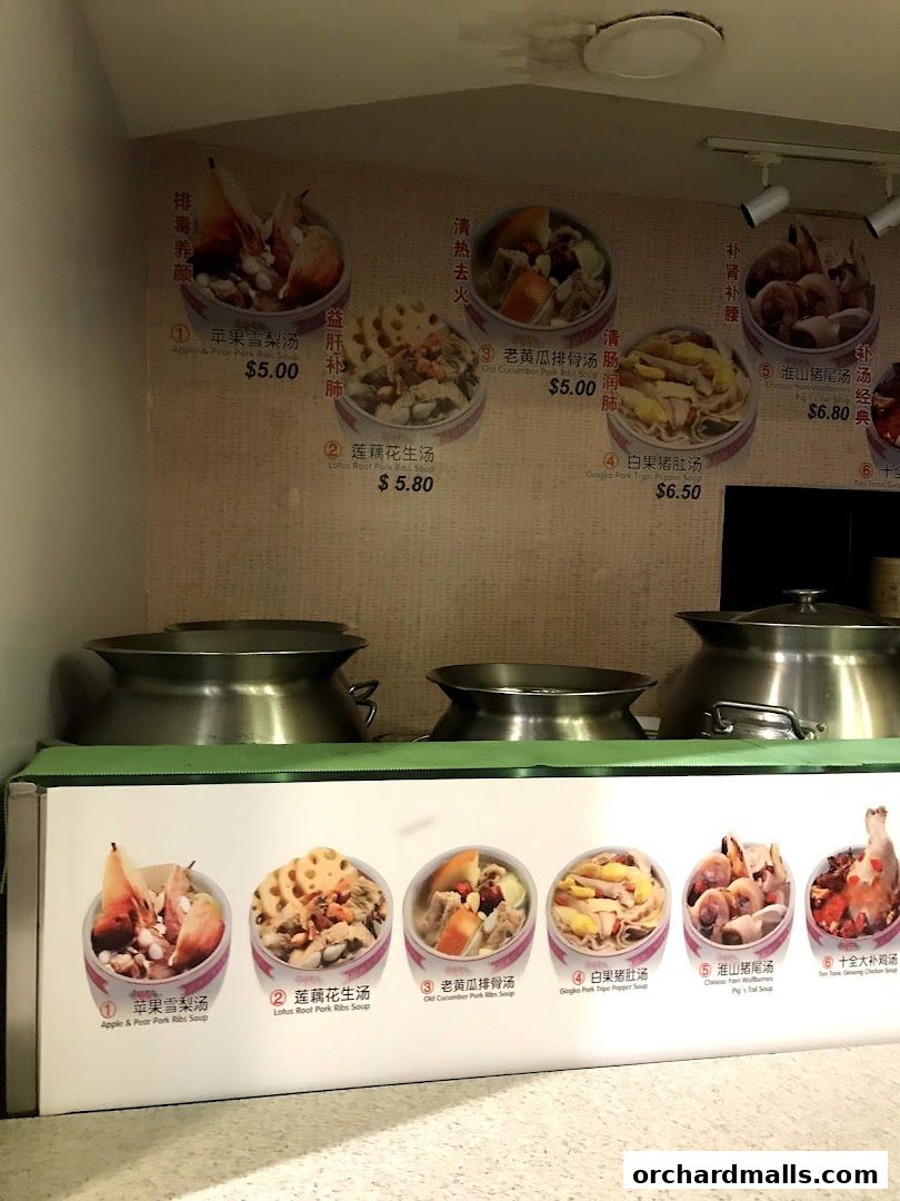 Menu page for Asian Food Mall