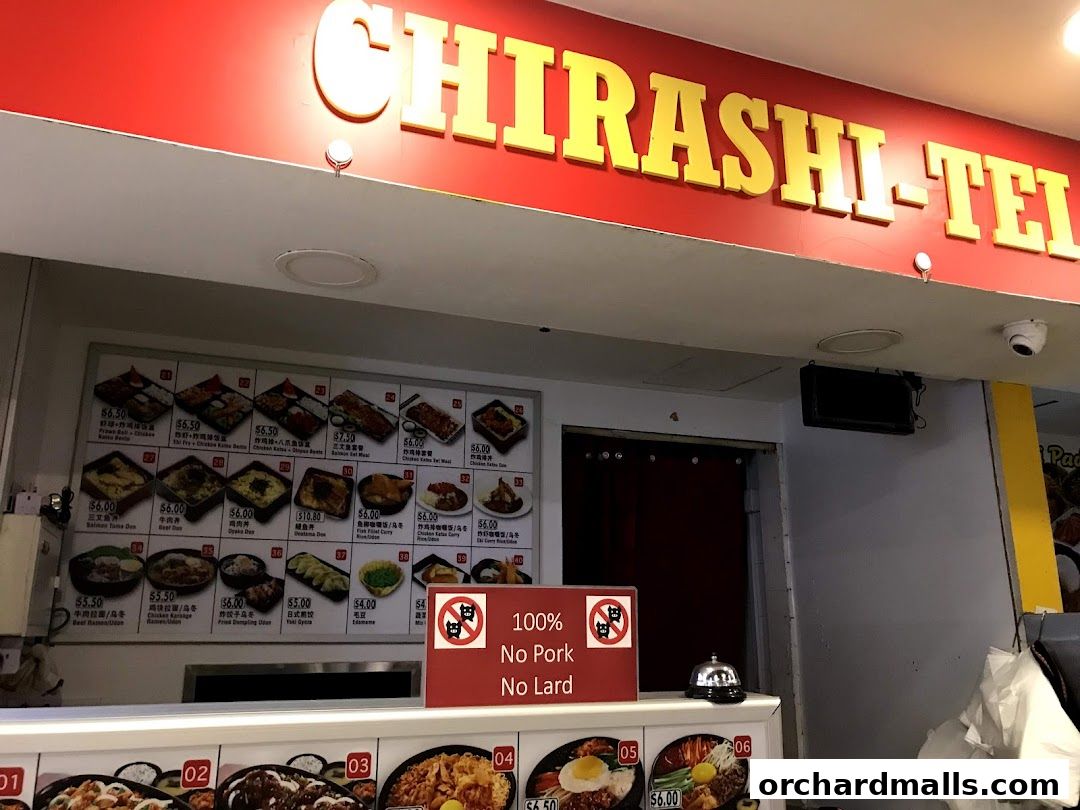 Menu page for Asian Food Mall