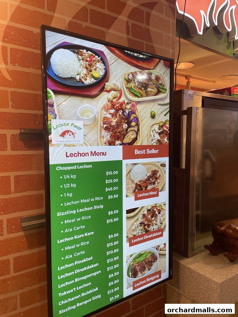 Menu page for Asian Food Mall