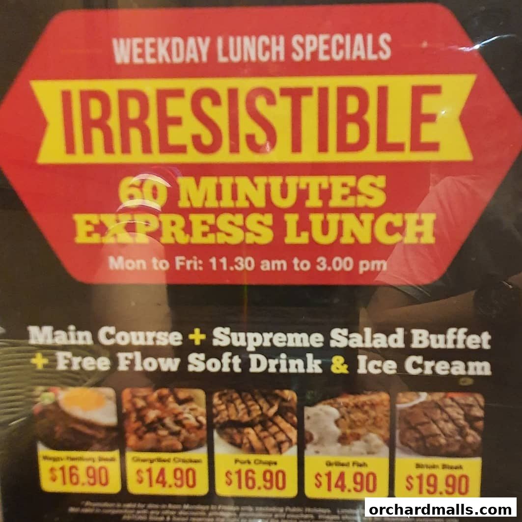 Menu page for ASTONS Steak  Salad  The CentrePoint