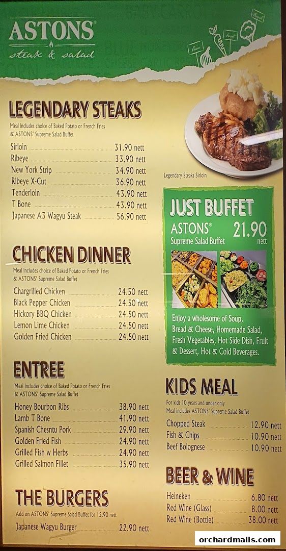 ASTONS Steak  Salad  The CentrePoint