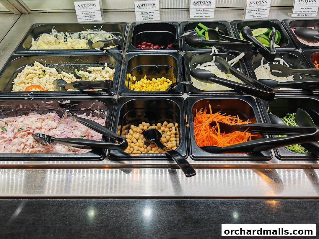 Menu page for ASTONS Steak  Salad  The CentrePoint