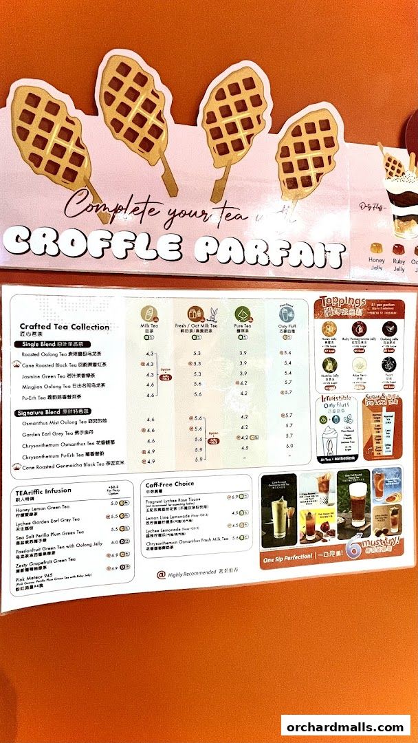 Menu page for At Tea 署茗職茶  313 Somerset