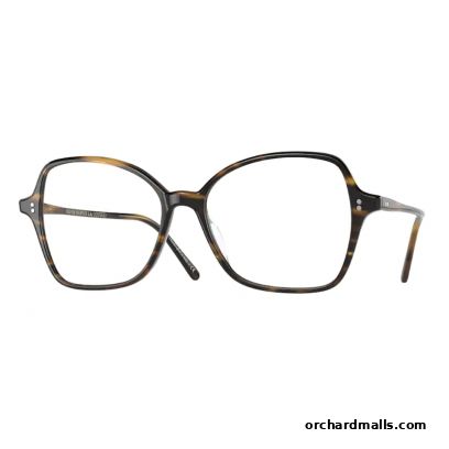 A pair of tortoiseshell-patterned eyeglasses with a modern, oversized square frame.