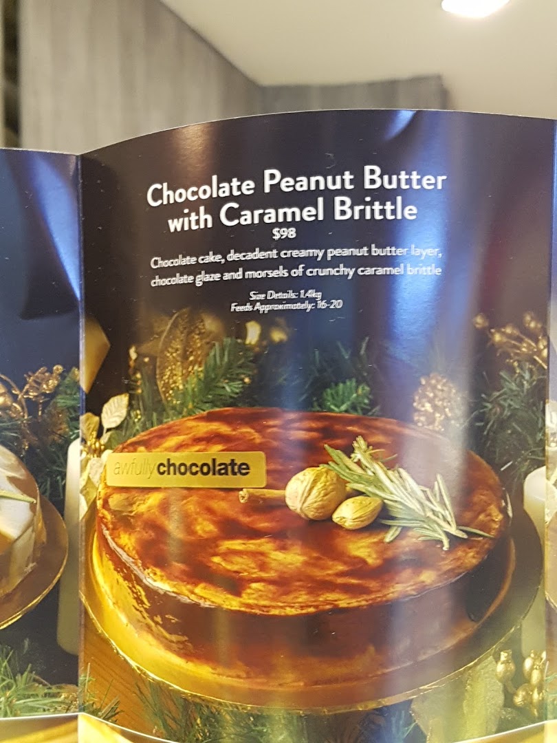 Menu page for Awfully Chocolate ION Orchard  Bakery, Cake Shop  Birthday Cakes