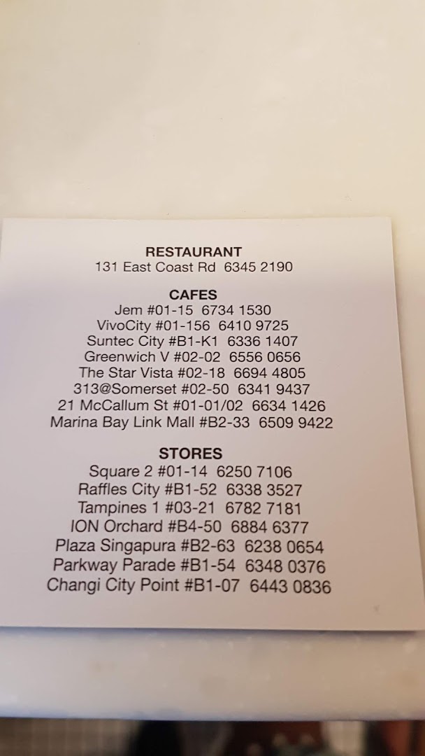 Menu page for Awfully Chocolate ION Orchard  Bakery, Cake Shop  Birthday Cakes