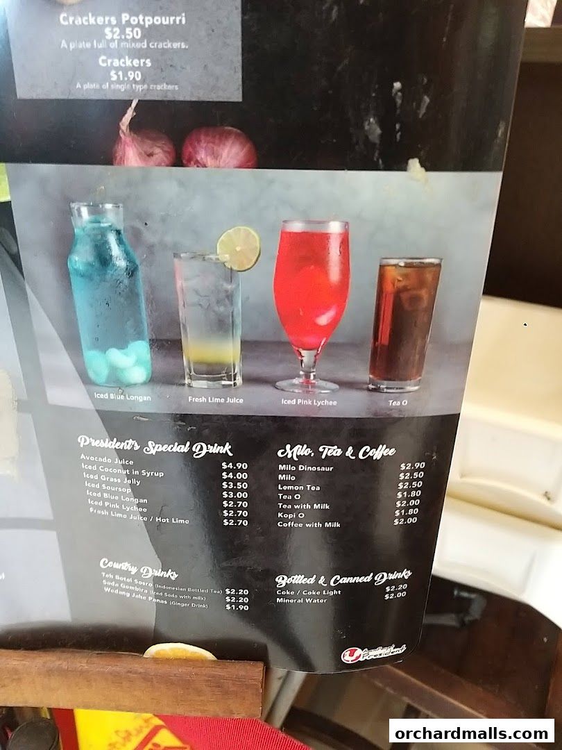 Menu page for Ayam Penyet Ria - Lucky Plaza