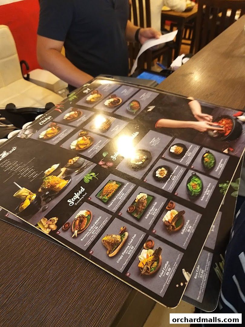 Menu page for Ayam Penyet Ria - Lucky Plaza