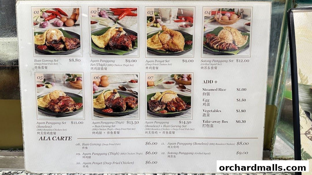 A menu from BaliBali Indonesian BBQ featuring various sets and a la carte options.