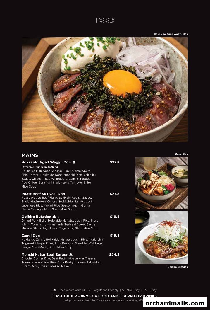 Menu page for Baristart Coffee Singapore Wisma Atria