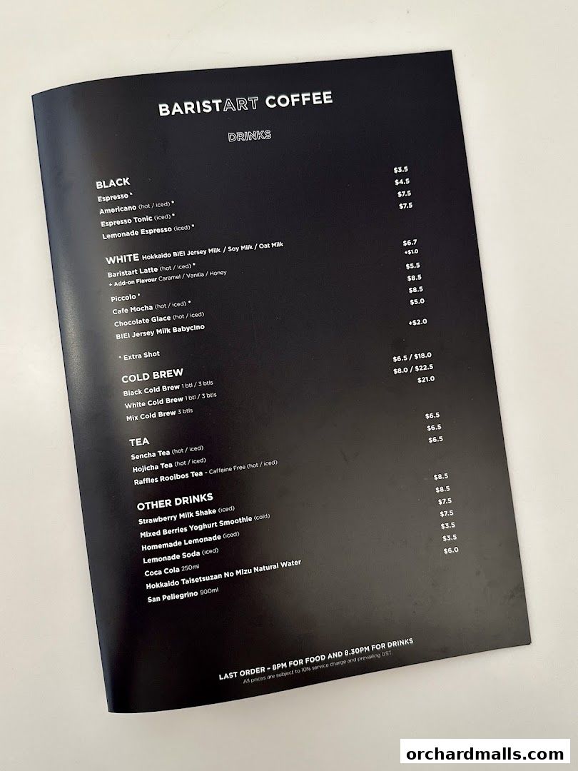 Baristart Coffee Singapore Wisma Atria