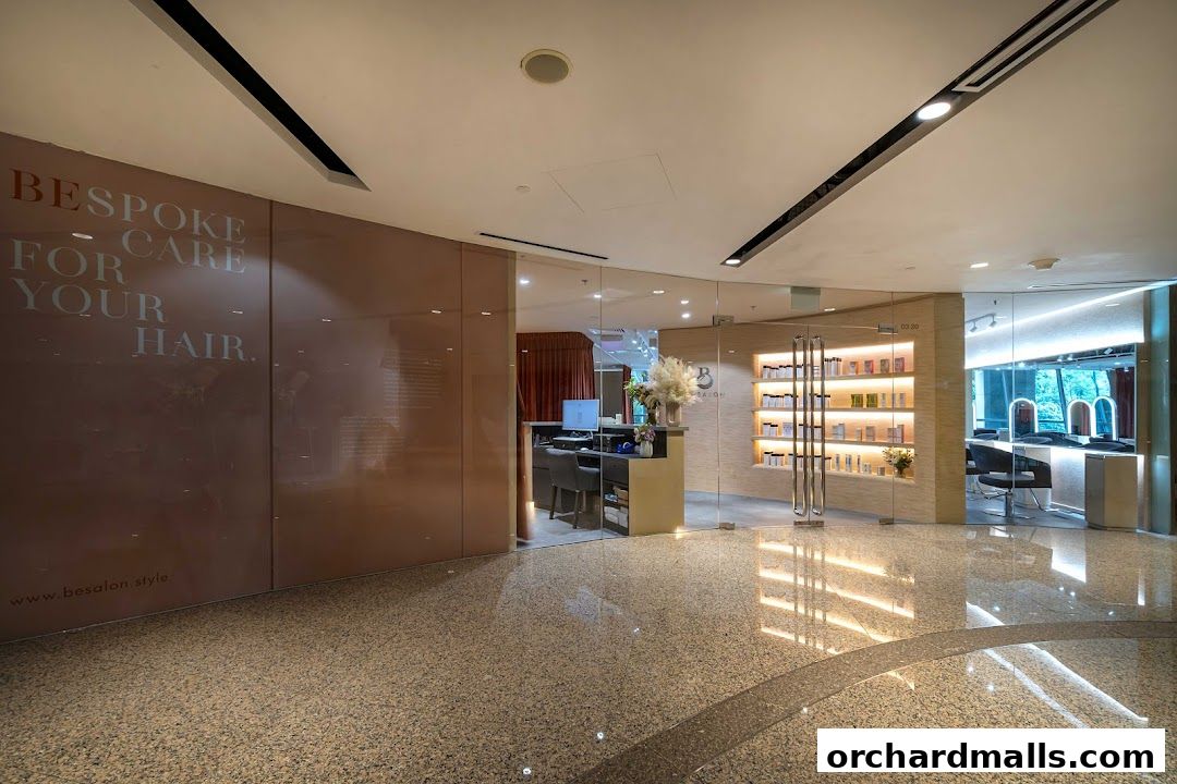 Interior view of Be Salon Wheelock Orchard, showcasing the reception and product display area.