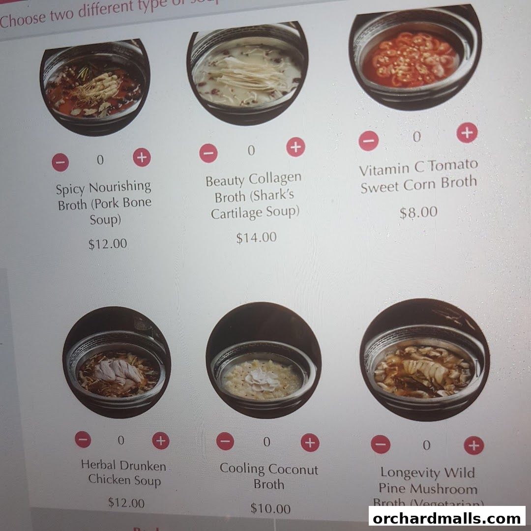 Menu page for Beauty in The Pot 美滋锅 at The Centrepoint