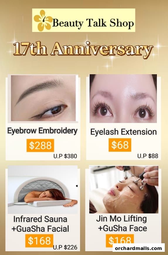 Menu page for Beauty Talk Shop