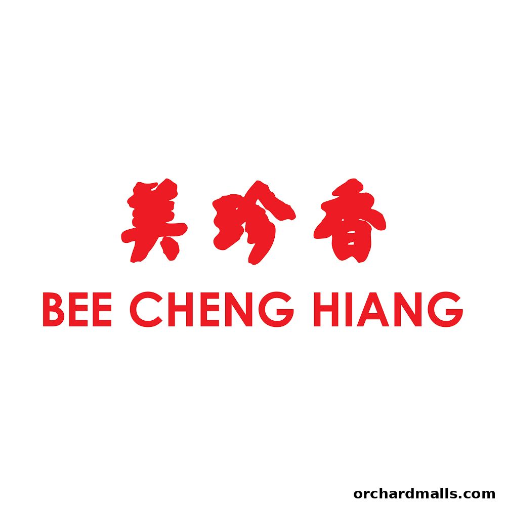 The logo for Bee Cheng Hiang, featuring red Chinese characters and the English name.
