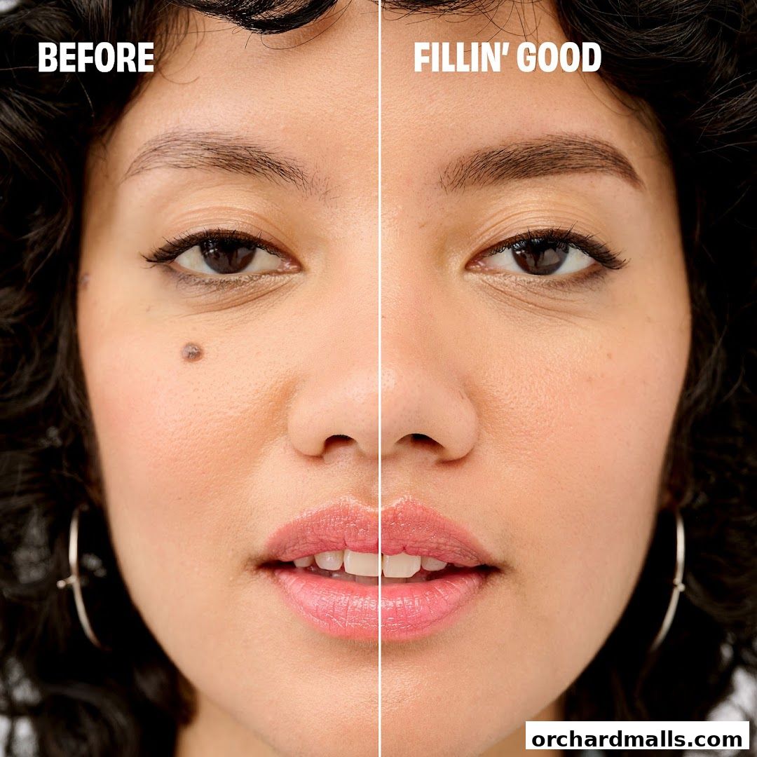 Split image showing a woman's face before and after eyebrow enhancement.