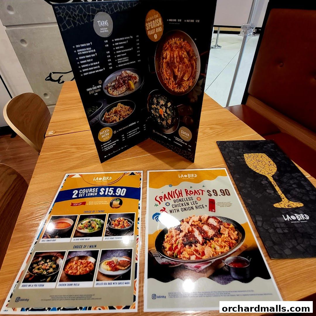 Menu page for Bird Avenue - The Centrepoint