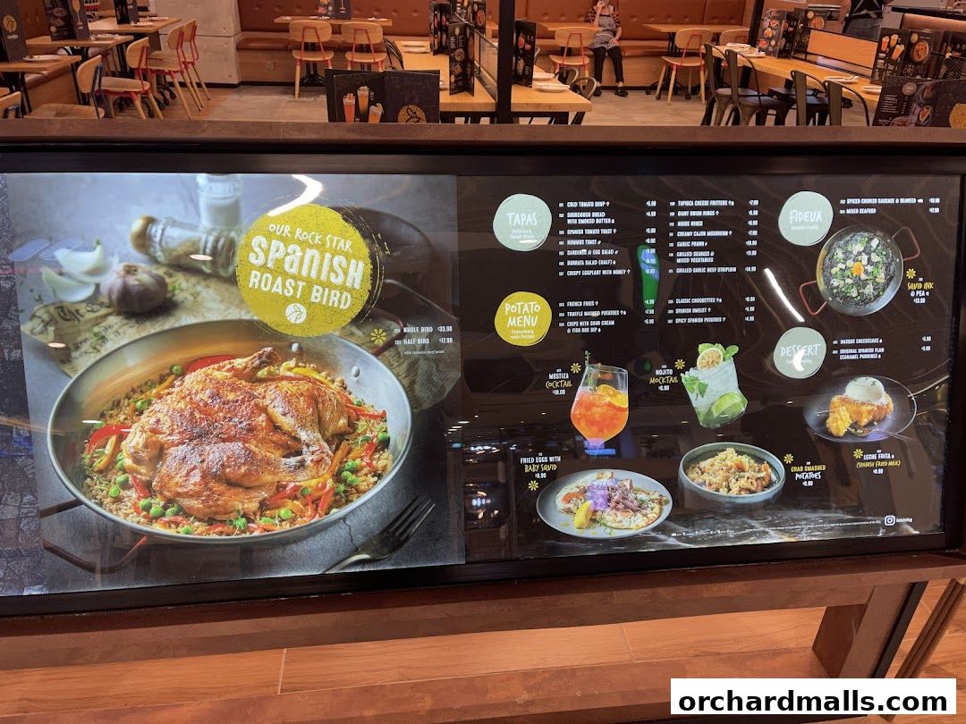 Menu page for Bird Avenue - The Centrepoint