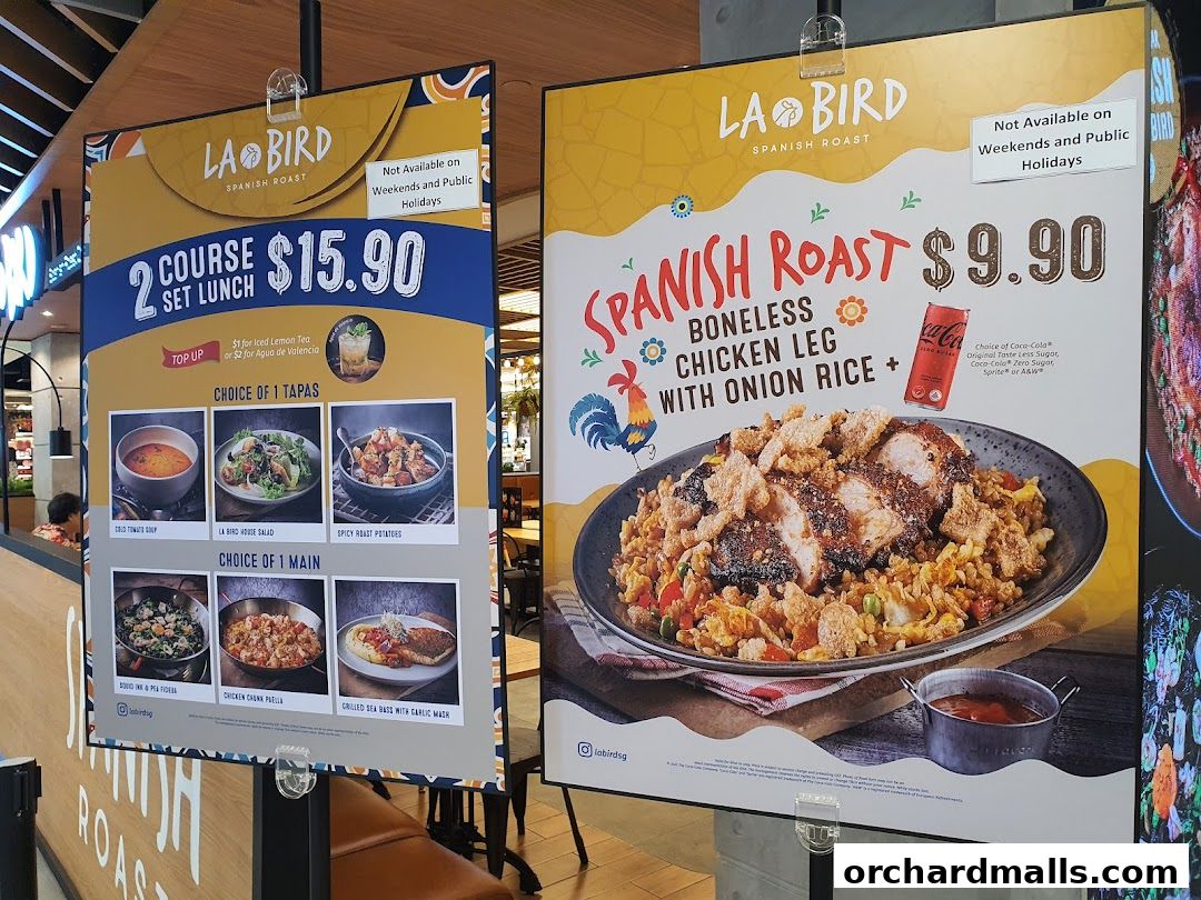 Menu page for Bird Avenue - The Centrepoint