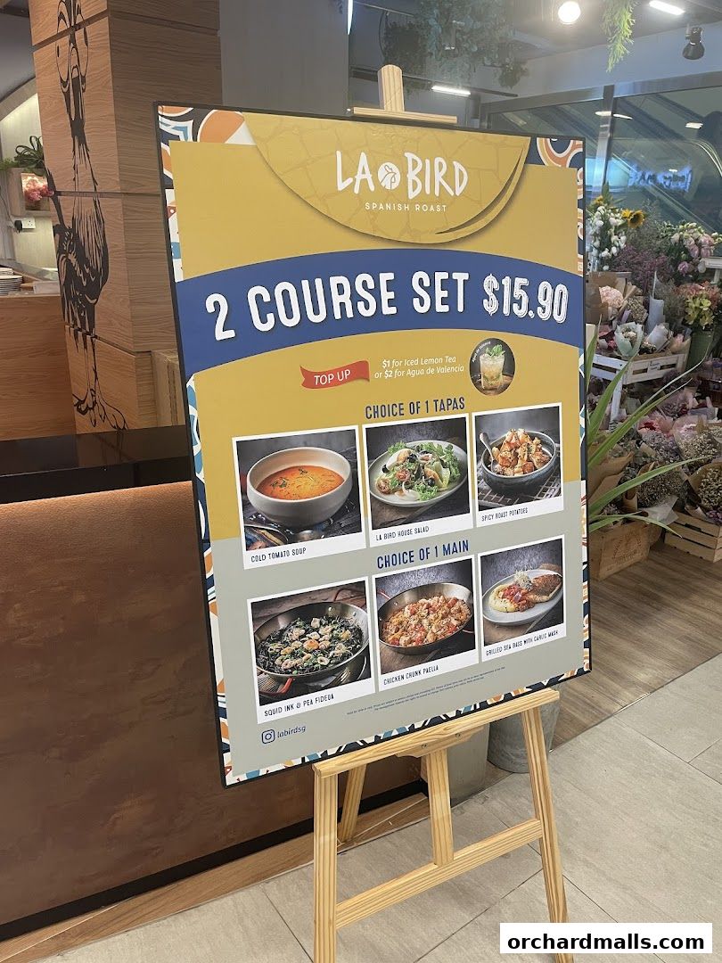 Menu page for Bird Avenue - The Centrepoint