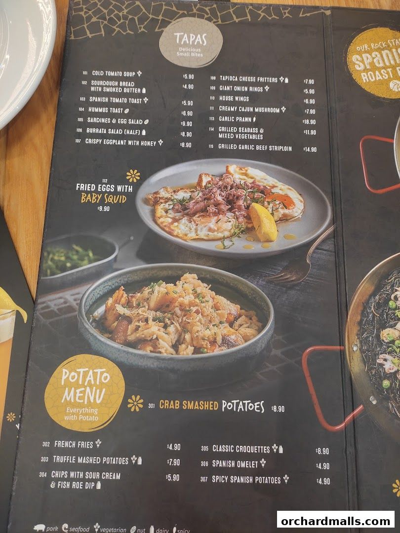 Menu page for Bird Avenue - The Centrepoint