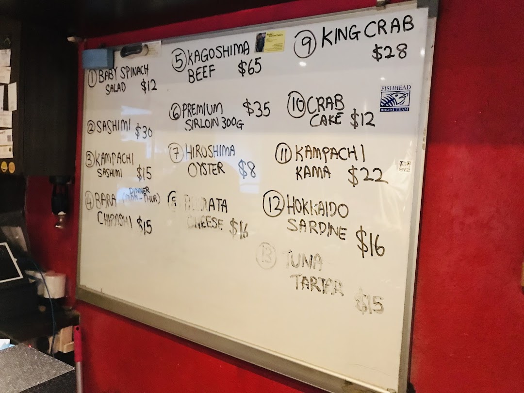 Menu page for Bistro Du Le Pin