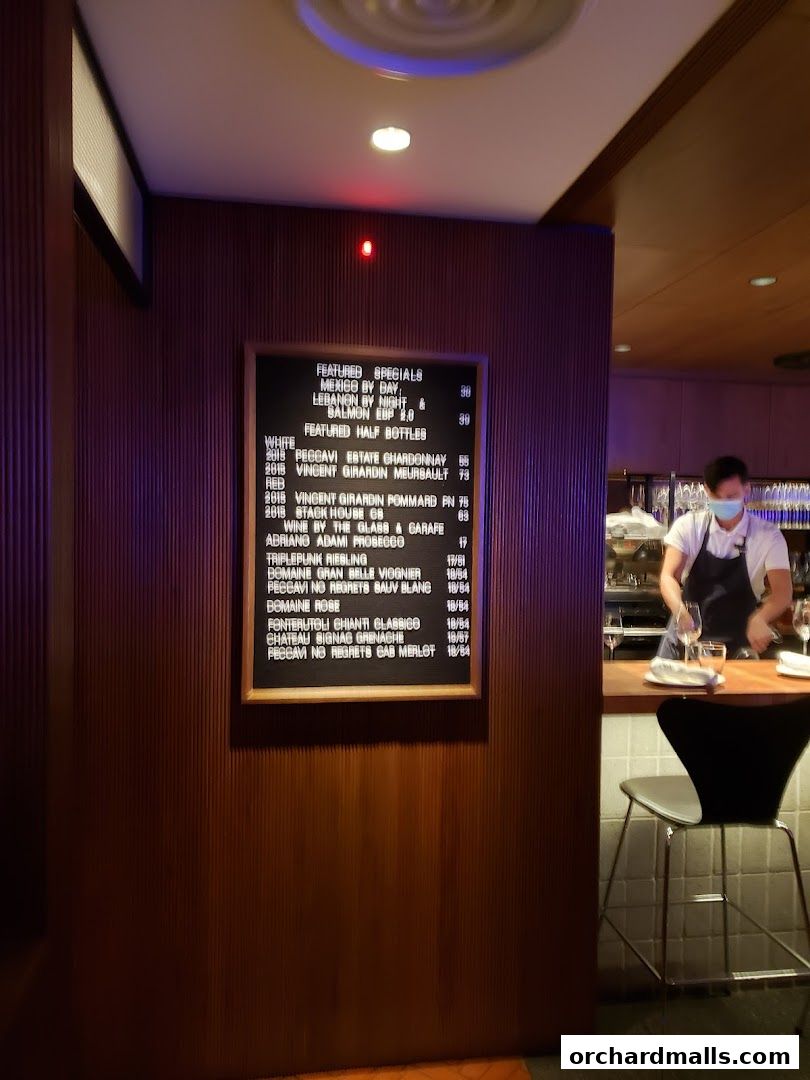 Menu page for Blue Label Pizza  Wine