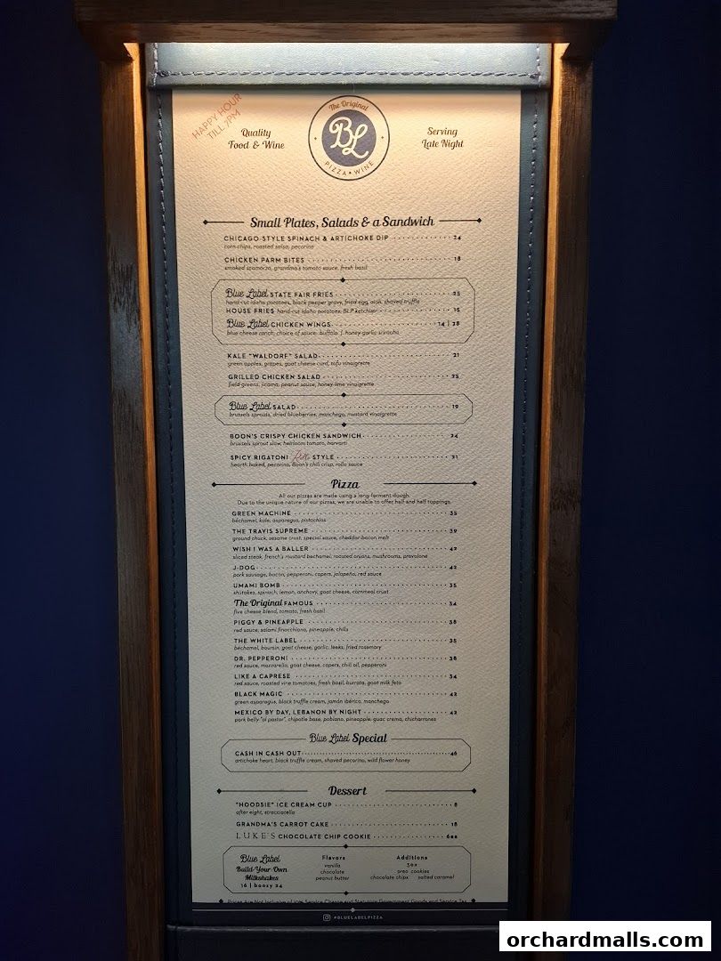 Blue Label Pizza  Wine