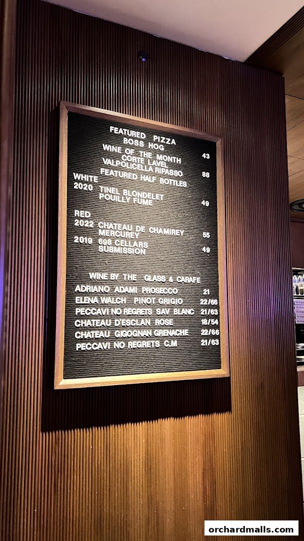 Blue Label Pizza  Wine