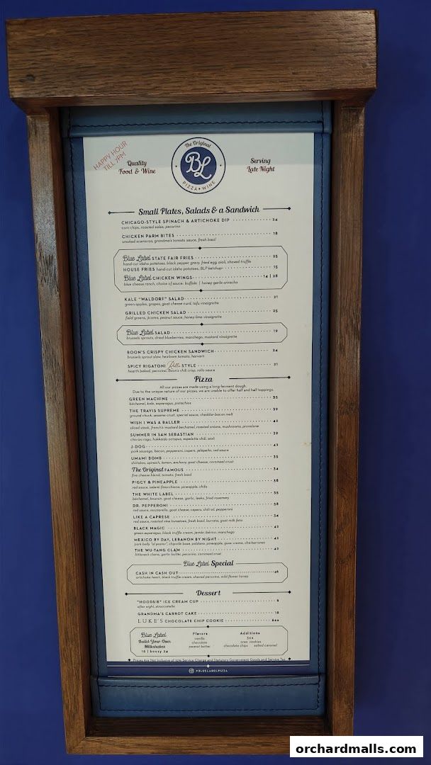 Blue Label Pizza  Wine