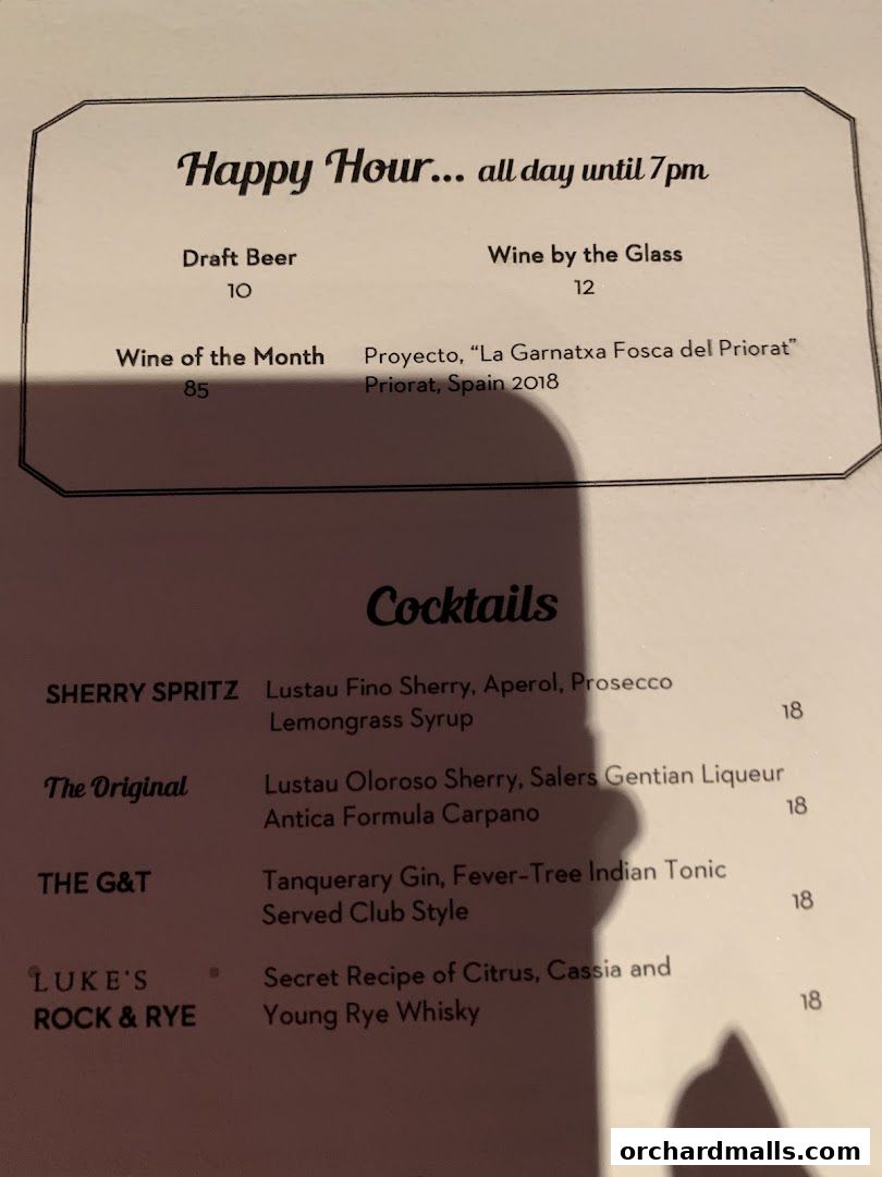 Menu page for Blue Label Pizza  Wine