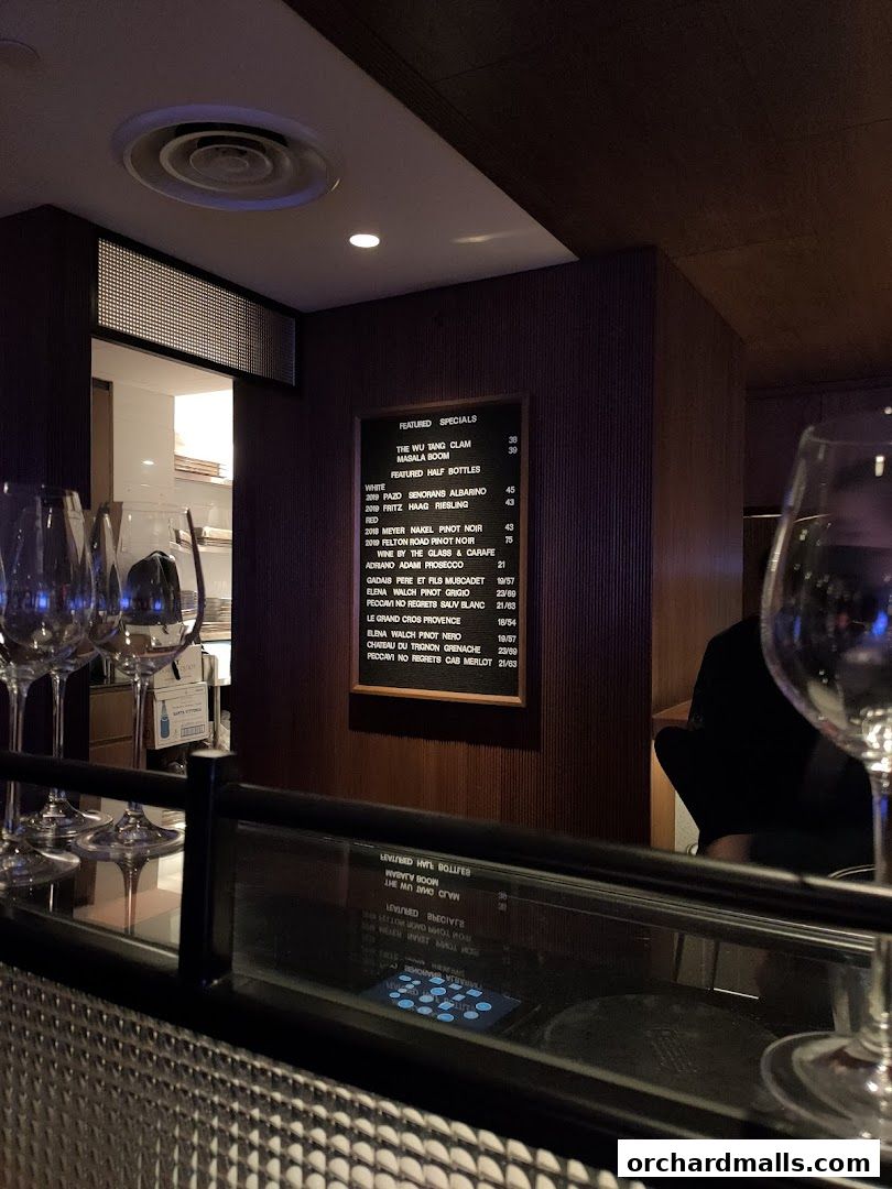 Menu page for Blue Label Pizza  Wine