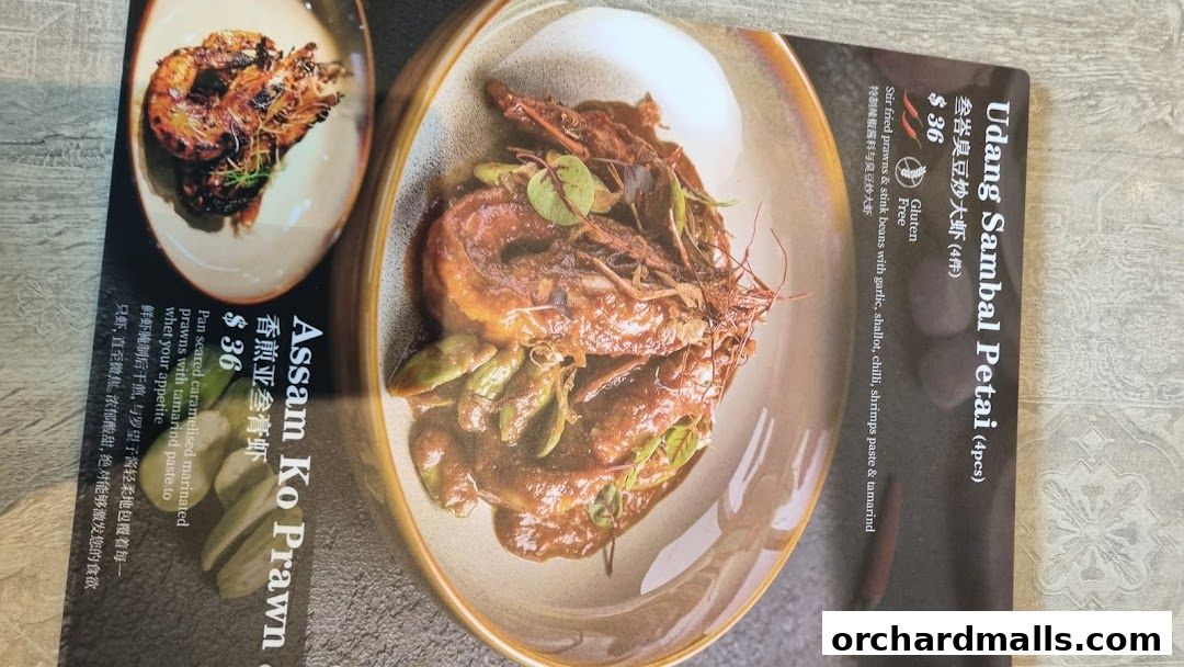 Menu page for Bonding Kitchen Orchard Singapore