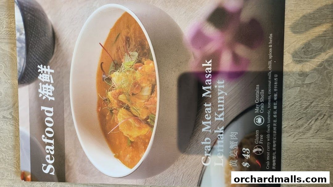 Menu page for Bonding Kitchen Orchard Singapore