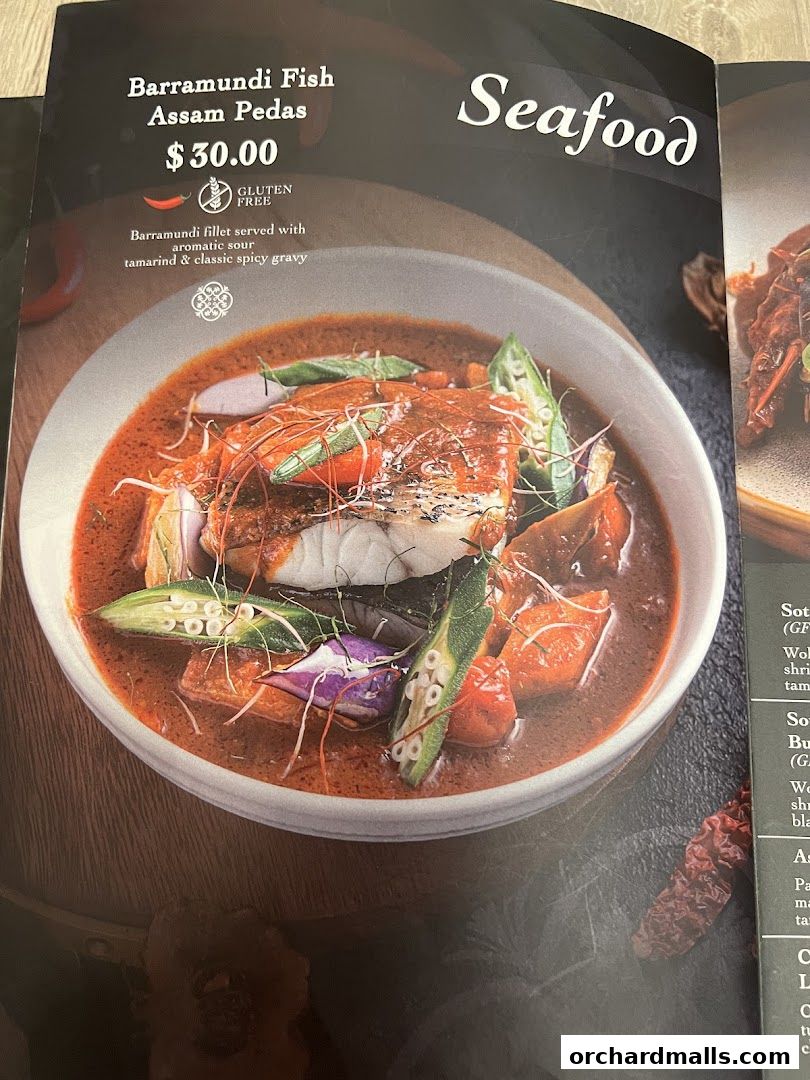 Menu page for Bonding Kitchen Orchard Singapore