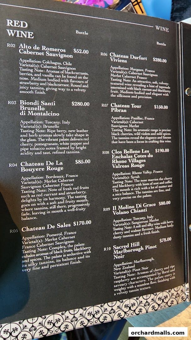 Menu page for Bonding Kitchen Orchard Singapore