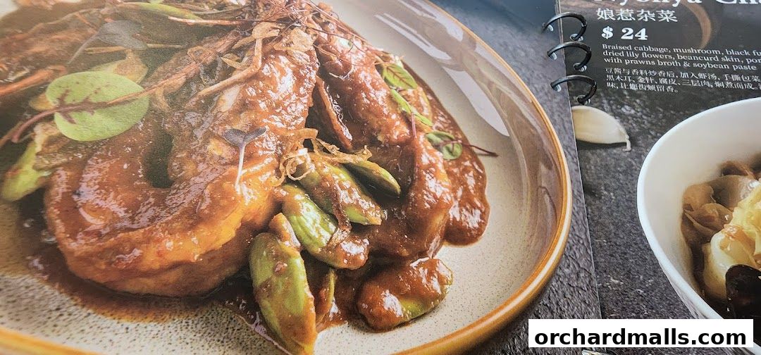 Menu page for Bonding Kitchen Orchard Singapore