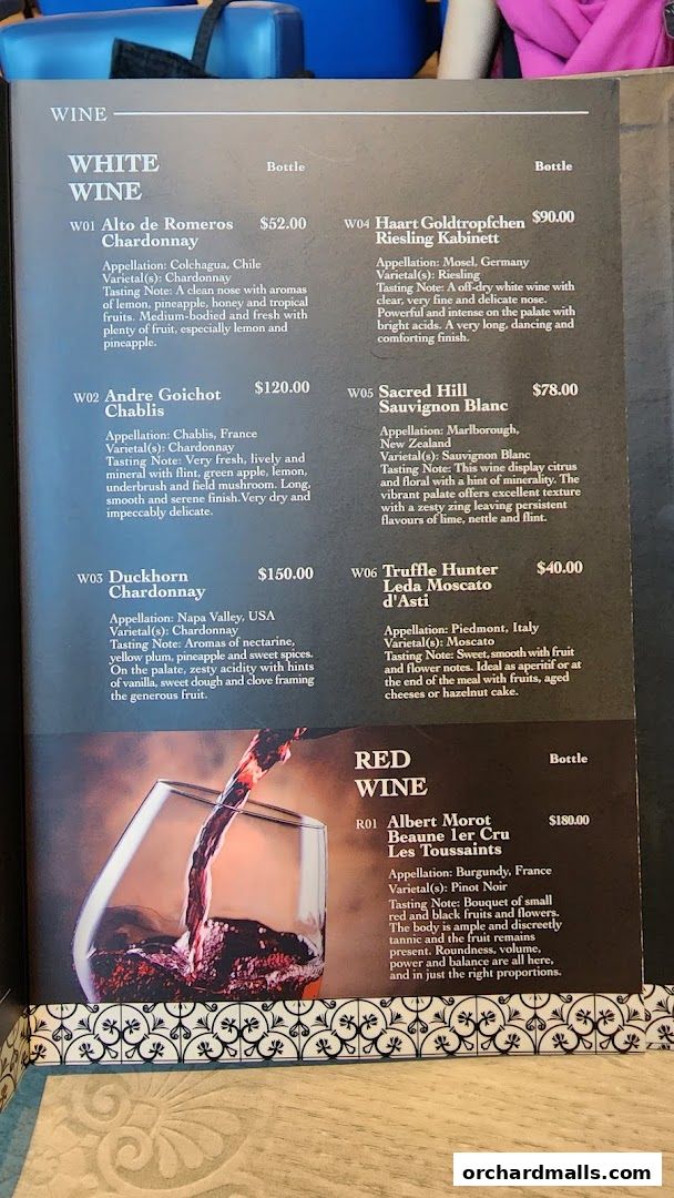 Menu page for Bonding Kitchen Orchard Singapore