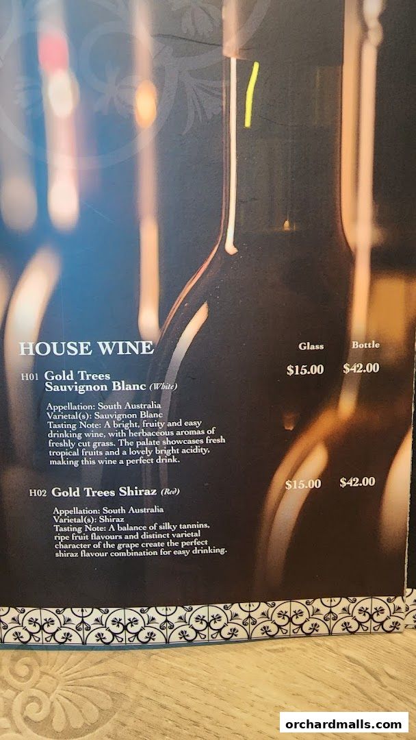 Menu page for Bonding Kitchen Orchard Singapore