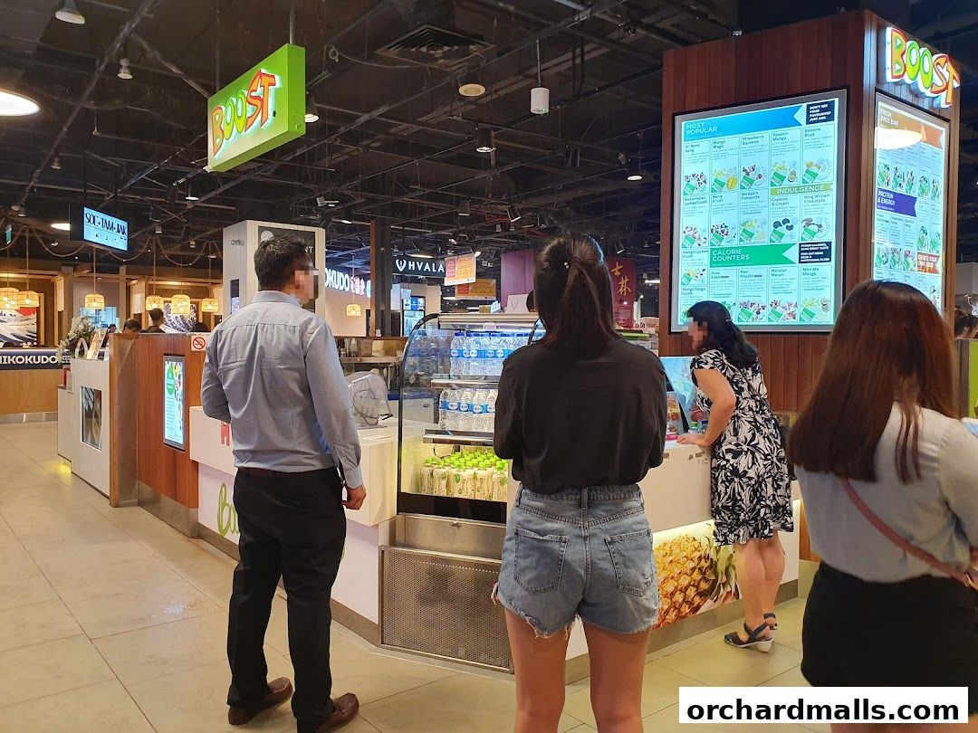 Menu page for Boost Juice  313 Somerset