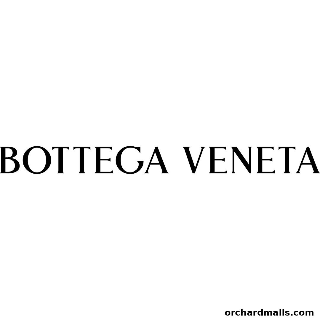 The Bottega Veneta logo is displayed in bold black lettering on a white background.
