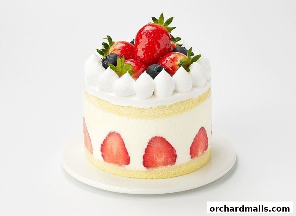 A delicious strawberry shortcake with fresh berries and whipped cream.