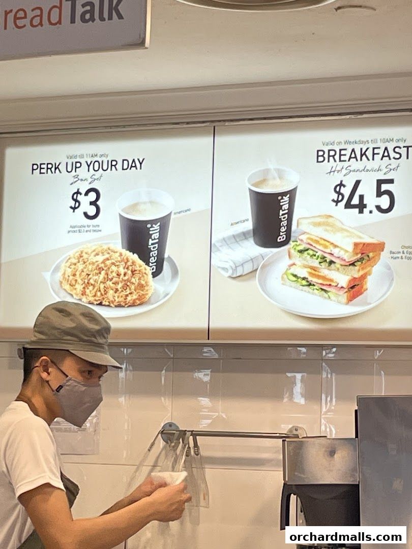 Menu page for BreadTalk