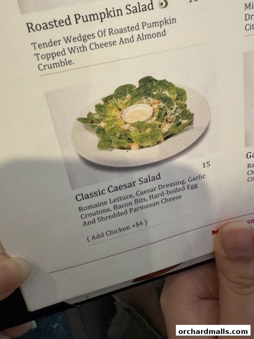 Menu page for Cafe de Muse - The Restaurant