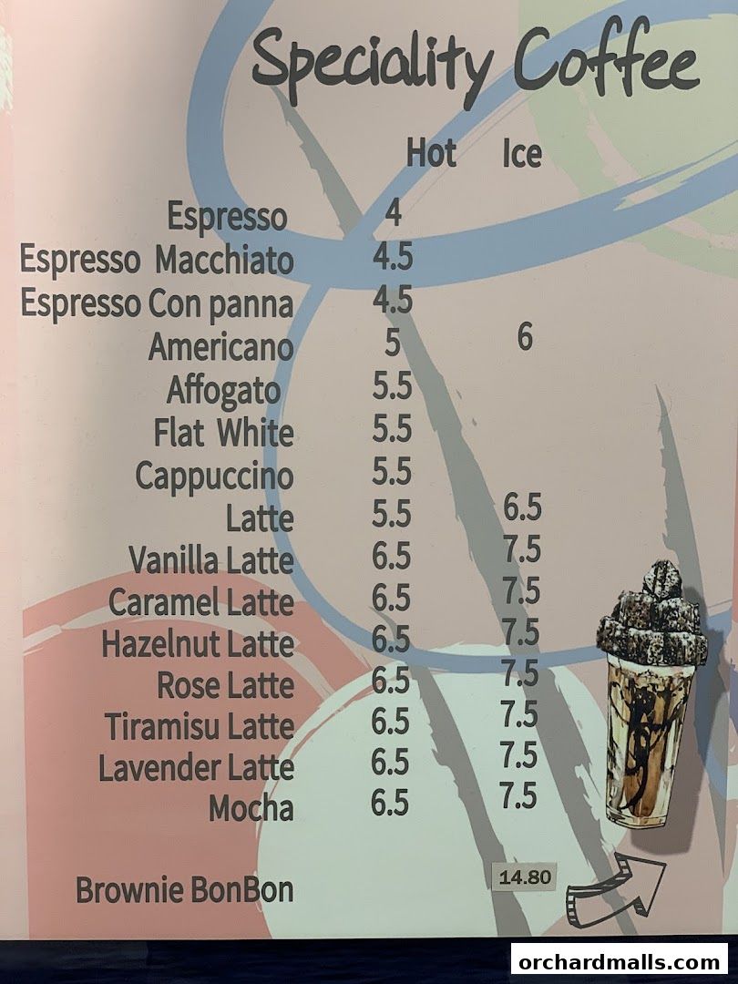 Menu page for Café de Paris