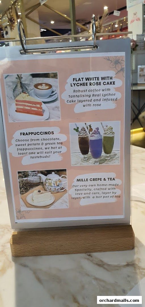 Menu page for Café de Paris