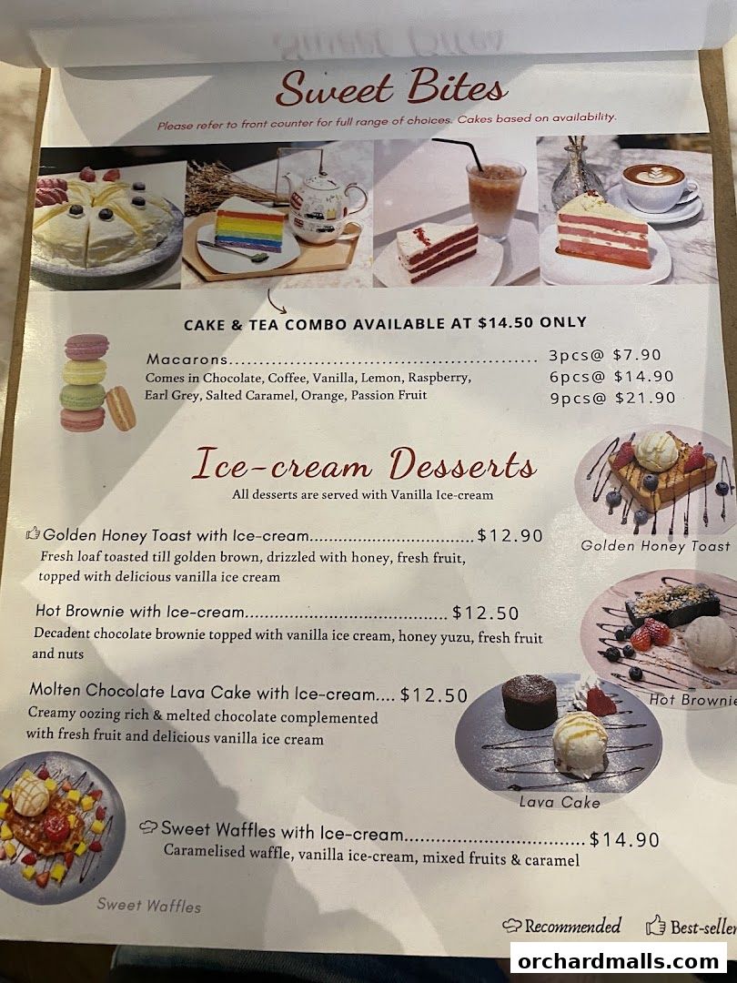 Menu page for Café de Paris