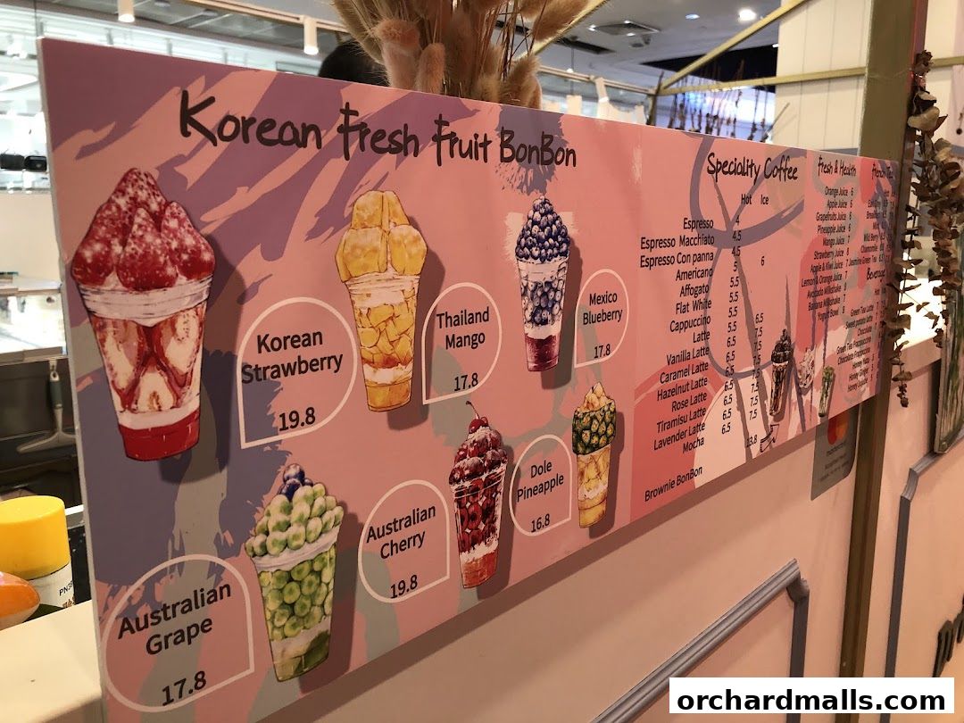 Menu page for Café de Paris